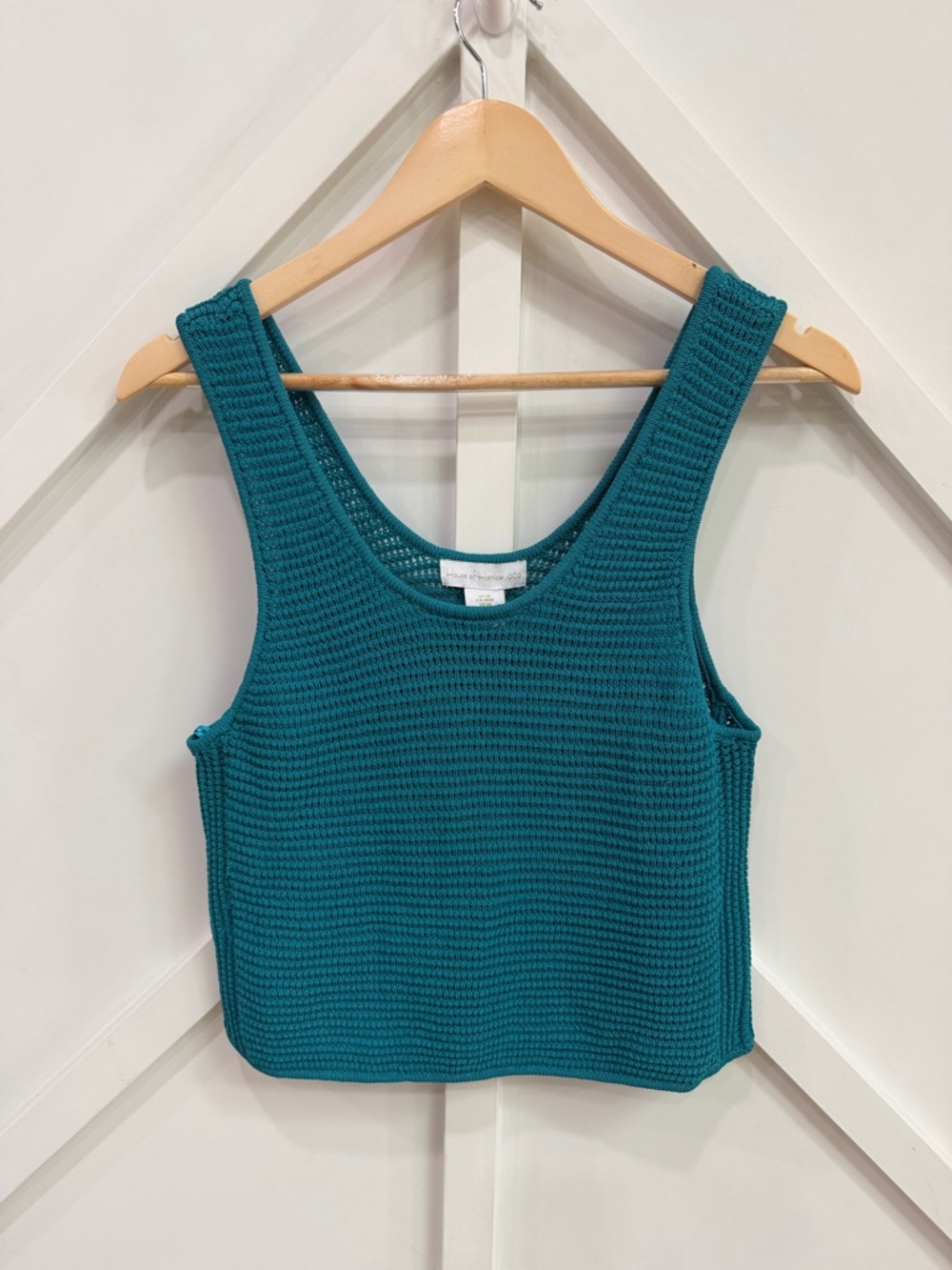 House of Harlow 1960 Teal Knit Scoop Tank